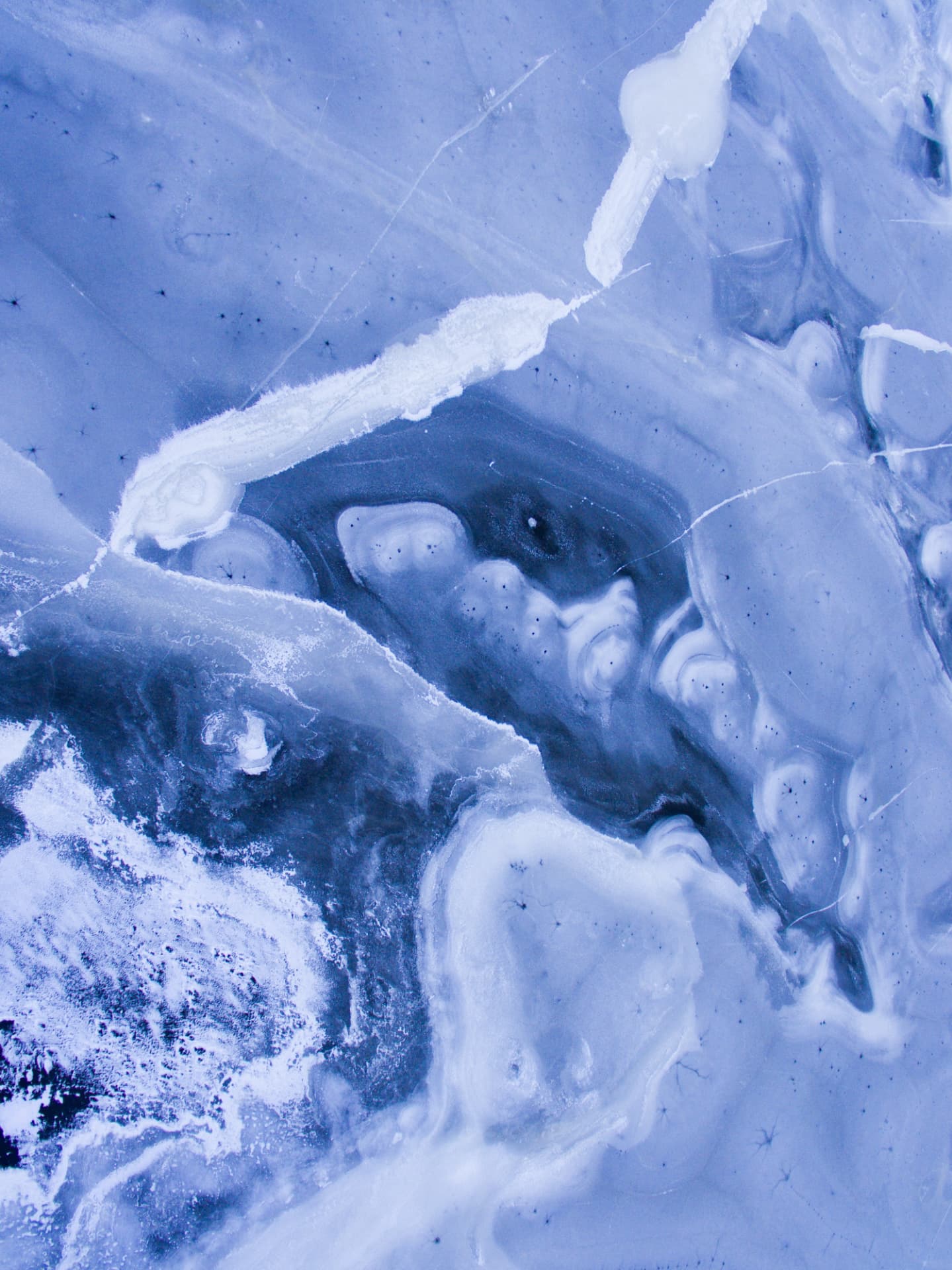 Blue ice and mineral texture
